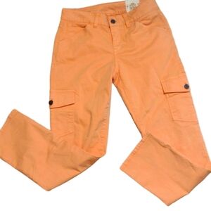 Talbots cargo signature Capri orange pants size 2/26